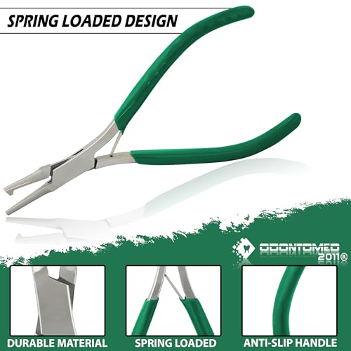 Split Ring Pliers for Jewelry Making, Jump Ring Opening Pliers for Opening Split Ring or Key Chain, Opener Tools for Jewelry Beading Repair Making Supplies PVC Green Color Grip