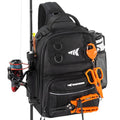 KastKing BaitSpace Fishing Sling Bag, Fishing Backpack with Rod & Beverage Holder, Tackle Bag for Fishing Gear - color: D: Black, size: Standard
