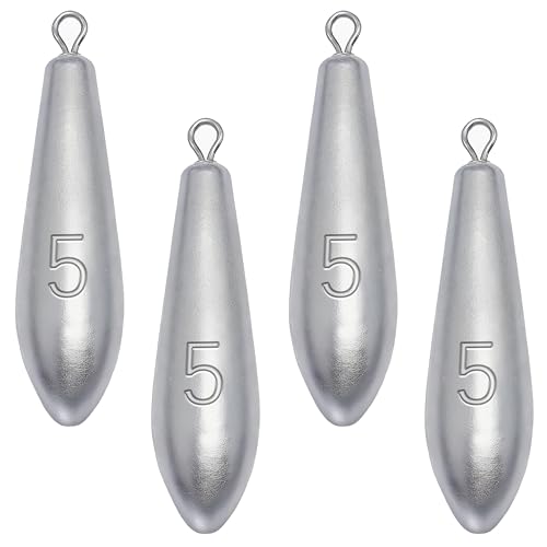 Drop Shot Fishing Weights Sinkers for Saltwater Freshwater Fishing - style: 5 Ounce-4pcs