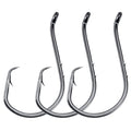 Dr.Fish 100 Pack Baitholder Fishing Hooks, Octopus Circle Hooks Offset for Saltwater & Freshwater Live Bait, Bass Catfish Striper - size: #2/0-100 Pack