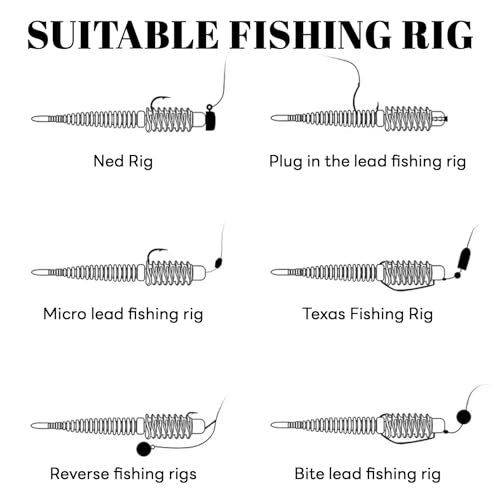 Ned Rig Jig Heads Finesse Worms Kit | Soft Plastic Worms Lure for Bass Fishing Swimbait Lures Weedless Jig Head Kit Fishing Gift for Men