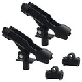 Fishing Rod Holder for Boat Adjustable 360° Rotation Hands-Free Fishing Pole Rod Racks No-Drill Rail Mount Rod Holders for Multi-Rod Setup Kayak, Pontoon, Boat Fishing - color: RH40 Multi-Positional Mounting 2pcs