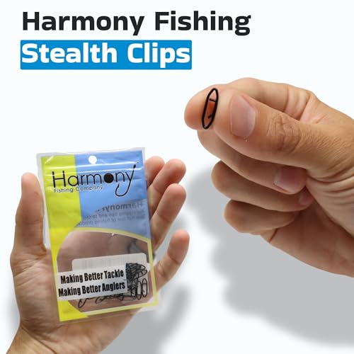 Harmony Fishing Stealth Clips (25 Pack) [Black Stainless] (Ultra-Strong, Fast-Swapping Universal Power Snaps for Fishing Lures) - size: 15mm (40# Test)