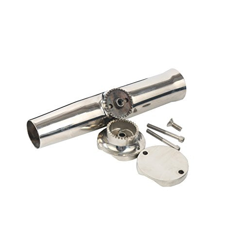 Amarine Made Fishing Rod Holder,Stainless Tournament Style Clamp on Rod Holder,Adjustable Fishing Pole Holder for Rails 1-1/4" to 2"