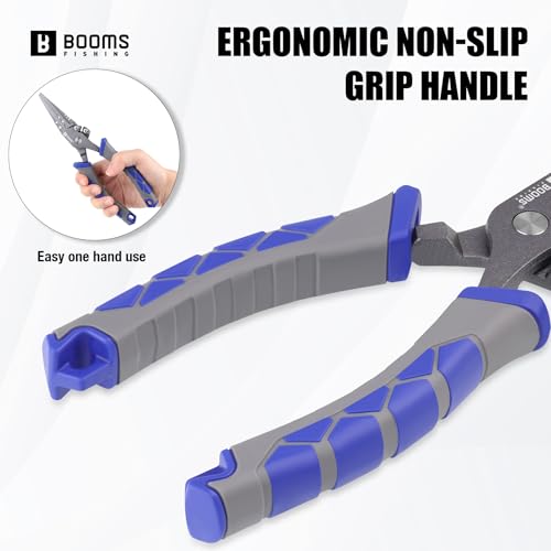 Booms Fishing Multi-Function Pliers Saltwater: 8.5" Carbon Steel Saltwater Fishing Pliers with Hook Remover, Split Ring Tool, Braid Cutters & Crimper for Freshwater & Saltwater Anglers, XW12 - style: 8.5" fishing pliers
