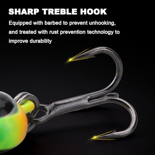 Tail Spinner Hard Metal Lures VIB Fishing Baits Jigging Spoons with Treble Hook Kit Sinking Blade Bait for Bass Trout Freshwater - size: 0.5oz(14g)-10#-3pc