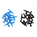 Pokinge 20pcs Aquarium Control Valve, 2 Way Air Valve Aquarium Regulator Pipe Connector, Plastic T-Shaped Air Line Tube Valves for 4 mm Hose Air Line Tubing Connector