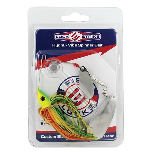 Luck E Strike Hydra-Vibe Spinner Bait with Custom Blades - color: Shell Cracker, size: 3/4 OZ