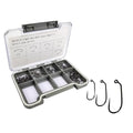 EUPHENG Barbless Fly Fishing Hooks Dry Nymph Wet Shrimp Jig Hooks for Fly Tying Assorted with Waterproof Hook Box - style: 9220-jig Fly Hooks Qty 200