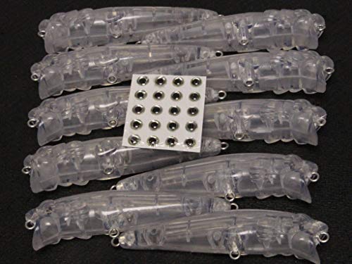 10 Blank Unpainted Minnow Crankbait Topwater Lipless Jerkbait Fishing Lures V3 - color: UPW751P10