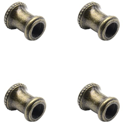 4 PCS Lamp Pipe Coupling 1/8 IP Threaded Antique Bronze Light Fixture Hardware for Lamp Repair Parts - color: Bronze, size: SET-1