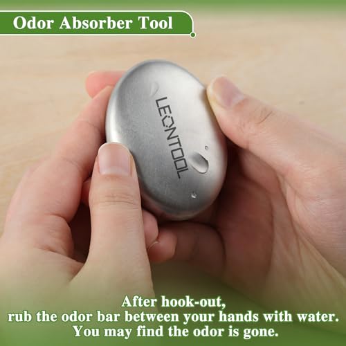 Stainless Steel Fish Hook Remover Tool Extractor with Odor Absorber Tool, 11 Inches Fishing Hook Removal Tool Hook Grabber Fish Dehooker Tool, Freshwater and Saltwater Hooker Tool for Fishing - style: Hook Remover With Odor Absorber Tool