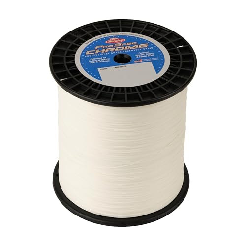 Berkley ProSpec Chrome Braid Fishing Line, Suitable for Saltwater Environments - color: White, size: 65lb - 3500yd
