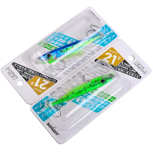 Saltwater Fishing Jigs - Jig Fishing Vertical Jig Speed Slow Pitch Jigging Spoon Hard Bass Fishing Lure - Blade Baits Lures with Assist Hook Paillette Artificial Fishing Lures 5pcs/Set