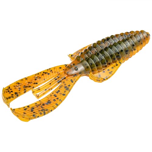 Strike King Rage Bug Fishing Lure, Soft Plastic Grub, Unique Design, Subtle Action - color: Bama Craw, size: 3"