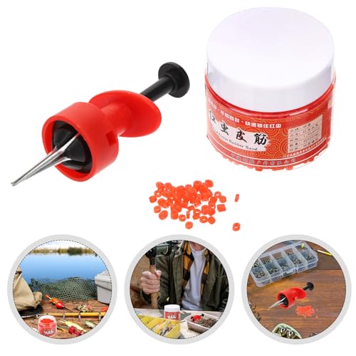 2Pcs Bait Clips Fishing Lures Baits Clip Portable Bloodworm Clips Fishing Bait Rubber Bands Fishing Tackle Accessories
