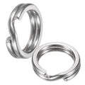 Split Rings Fishing [] - Stainless Steel Flattened Terminal Tackle Connector Lure Snap Split Ring Use for Freshwater Saltwater Loop - [] Tackle Hook Line Connector - size: 5# 33kg
