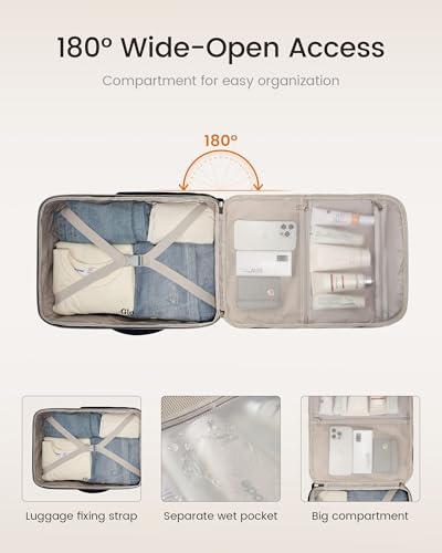 LOVEVOOK 56L Travel Backpack for Women & Men, Airline Approved Carry On Luggage with 3 Packing Cubes, TSA Overnight Bags, Waterproof Personal Item Bag, Weekender Essentials Backpacks fits 17" Laptop - color: Ink Blue-grey Blue-black, size: XX-Large