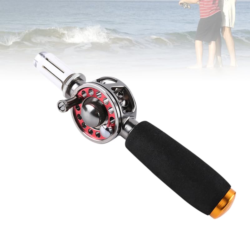 BESPORTBLE Automatic Fishing Line Spooler Machine, Portable Reel Winder Tool for Spinning, Baitcasting, and Low-Profile Reels, Adjustable Magnetic Knob and Star Shape Spanner, Black Metal