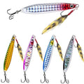 Fishing Spoons Lures Saltwater Jigging Lures with Ultra-Sharp Hooks Micro Jigging Bait for Bass Tuna Salmon Grouper 5PCS