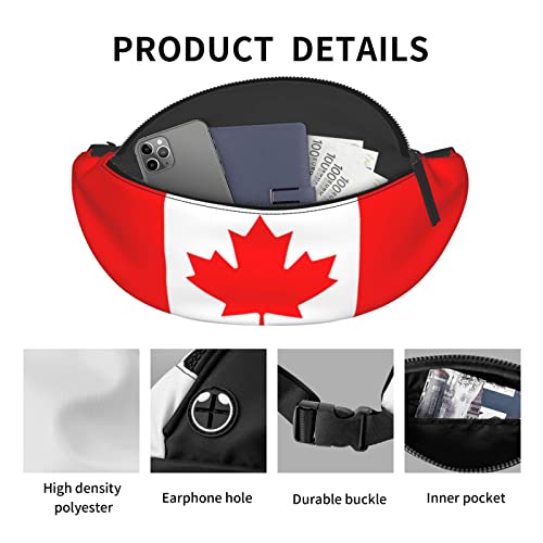 Canada Flag Fanny Pack Crossbody Waist Bag Pack for Men Women. Belt Bag for Travel Walking Running Hiking Fishing. - color: Canada Flag