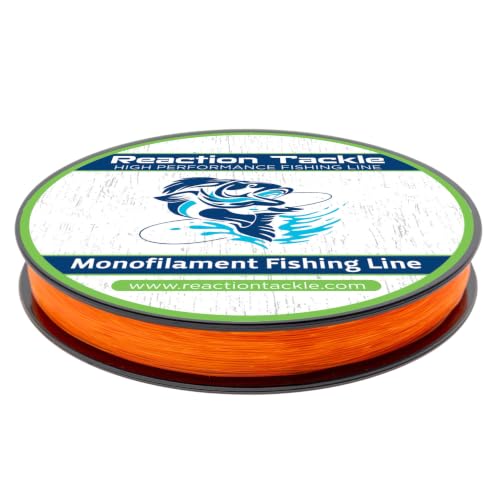 Reaction Tackle Monofilament Fishing Line - Premium Nylon Mono Line, Strong & Abrasion-Resistant, Low Memory for Smooth Long Casts - Freshwater & Saltwater - color: Hi Vis Orange, size: 30lb (350 Yards)