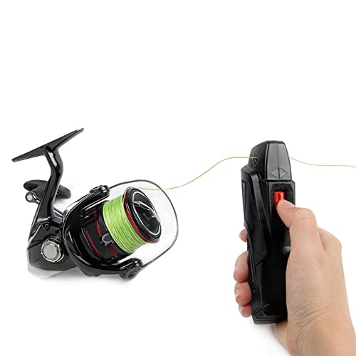 Almencla Electric Fishing Line Remover Fishing Reel Line Spooler Finishing Machine Fish Tool Quickly Disengage Portable Compact Powerful High Speed