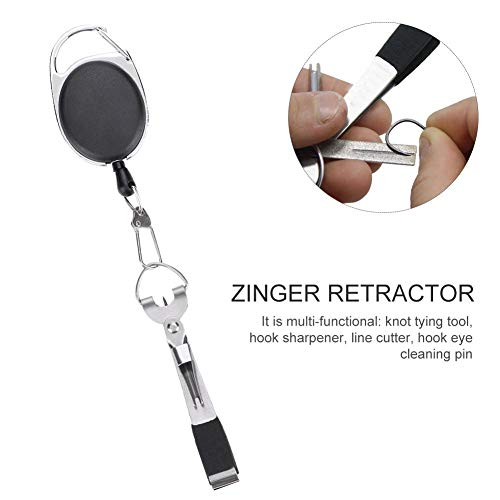 Fishing Line Nipper, Quick Knot Tying Tool, Fly Line Clippers with Zinger Retractor Combo