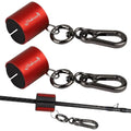 Dovesun Creek Rod Clips Wearable Fishing Rod Holder Clip Fly Fishing Pole Accessories 1PCS & 2PCS - color: Cylindrical-Red-2PCS