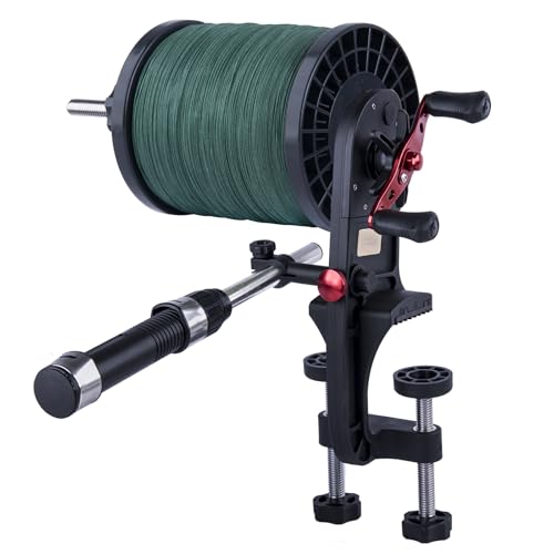 Goture Fishing Line Spooler for Fishing Reel, Fits Spools up to 5.9 in Fishing Spooler, Available in Two Lengths Fishing Reel Line Spooler, Adjustable Friction Machine Spooling Station System - color: Fishing Line Spooler A