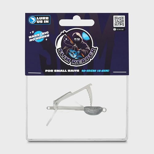 Dead Bait Trolling Lure (Bare) – Premium Fishing Rig for Kayaks, Boats & Jet Skis – Realistic Swimming Action – Ideal for Pelagic Species - color: Clear, size: Small