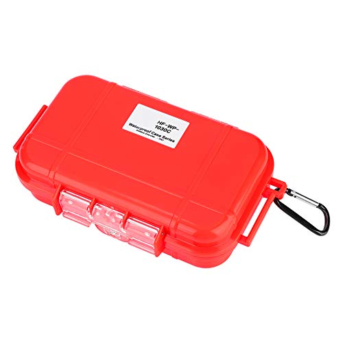 Joyzan Dry Storage Case, Outdoor Survival Shockproof Box Airtight | Carry Floating Hard Shell Wet Container Travel Sealed Organizer Marine Tool Carrying Protecting Boating Camping Fishing - color: Red