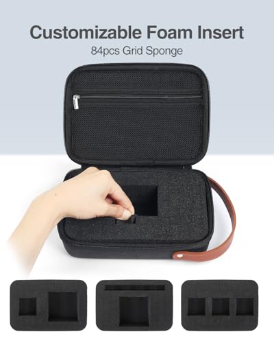 Luxtude Hard EVA Case with Foam, Hard Sided EVA Shockproof Camera Organizer Case, Travel Carrying Cases for Drones, Digital Products, Electronic Instruments, etc. - color: Black-Small, size: Small