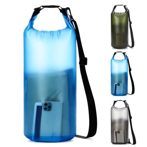 Dry Bags for Kayaking Waterproof, 5L/10L Dry Storage Bag, Roll Top Wet Bag for Swimming, Boating, Fishing,Camping & Beach - color: blue-10L, size: 10L