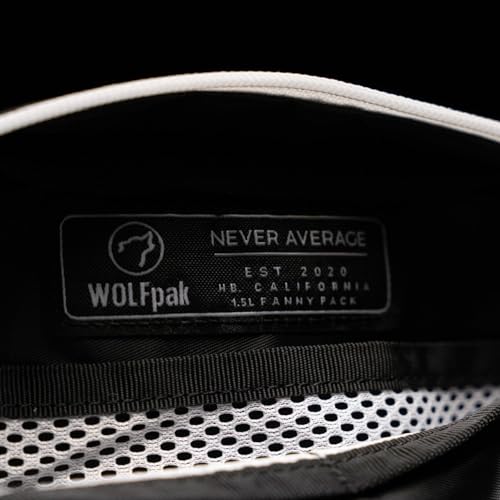 WOLFpak Crossbody Pack | Universal Fannypack for Adults & Kids | - color: Alpha Black White Accents