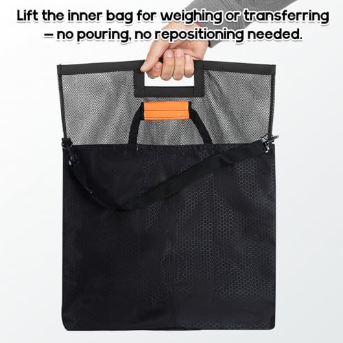 Riverruns Detachable Mesh Inner Liner for Fish Weigh-In Bag Non-Slip Flexible Mesh Insert for Lifting Weighing Transferring Easy Cleaning Tournament Replacement Inner Bag - style: Mesh Bag