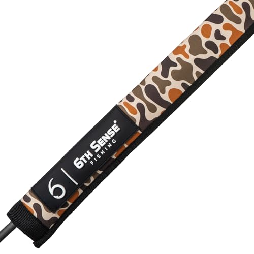 6th Sense ProSix Rod Sleeve – Hook-Resistant Neoprene Covers for Superior Durability, Color-Coded Rod Storage or Organization, Floating Material (Retro - Ponderosa, Spinning) - color: Retro - Ponderosa, style: Spinning