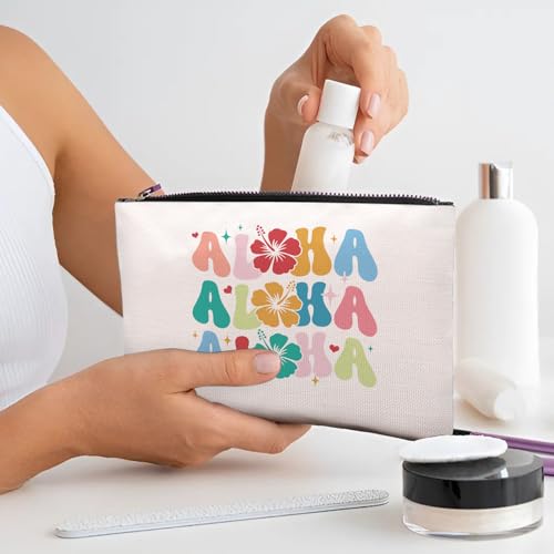 Hawaii Makeup Bag, Hawaii Gifts For Women Men, Sea Island Makeup Pouch, Travel Toiletry Bag With Zipper, Birthday Graduation Christmas Gifts For Women Mom Sister Best Friend Bestie Her - color: Hawaii