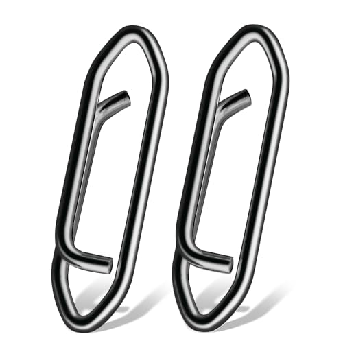 AMYSPORTS High Strength Fishing Snap Saltwater Stainless Connector Snaps Swivels Tackle Steel Power Fishing Clip Lure Quick Change Black Nickel - size: Size4 (110lb) 50 pcs