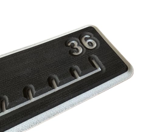 Next Level Inc. | Fish Ruler | SeaDek | 36 inch Fish Measurement Tool | Perfect for Boats and Kayaks | Black/Storm Gray - color: Black/Storm Gray