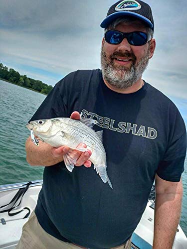 SteelShad - Heavy Series 1/2 oz. Bass Fishing Lures - Lipless Crankbait for Freshwater Fishing - Perfect for Smallmouth & Largemouth Bass, Walleye, Pike & Trout - Heavy Series - color: White Shad