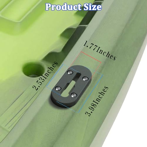 Huntury Kayak Track, Kayak Low Profile Track, Kayak Rail, Kayak Accessories Mount Track, Kayak Gear Track for Fishing Rod Holder, Fish Fider, Cup Holder, Anchor Cleats - style: 4pcs 4“ Length