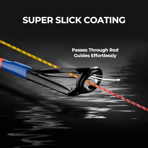 KastKing SuperPower Braided Fishing Line - Abrasion Resistant Braided Lines – Incredible Superline – Zero Stretch – Smaller Diameter – A Must-Have! - color: X4-Orange Camo, size: 65LB(300 Yds)