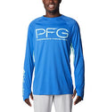Columbia Men's Terminal Tackle Vent Long Sleeve - color: Vivid Blue/Gulf Stream, size: Large