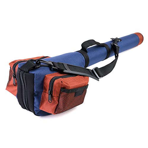 M MAXIMUMCATCH Maxcatch Fly Fishing Rod Case with Reel Pouch, Complete Rod Protection Bag, Single and Dual Rod Tube with Shoulder Strap - style: Single Rod Case--for 9' 4sec Fly Rod