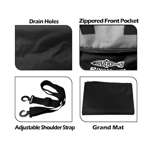 Riverruns Fishing Hunting Wader Bag with Vented Mesh, Waders Boots Bag, Fly Fish Storage Bag for Fishing, Hiking, Camping - color: Charcoal Taupe, size: Large 60 L