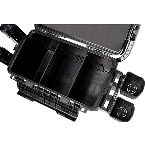 Dual-layer Fishing Tackle Box, Tackle Box Organizer Fishing Box Large, Plastic Portable Tackle Storage Box with 2pcs Rod Holder, 2pcs Cup Holder, 1pc Carring Strap - color: Army Green