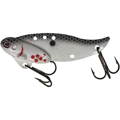 1 1/2oz - Blitz Blade - Blade Bait for Walleye, Lake Trout, COHO Salman, Pike, Musky Made in USA 100% Zinc Alloy - color: 6 Lure Combo