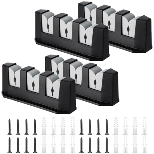 Sratte 4 Pcs Rod Holders for Fishing Boat Wall Mount Fishing Pole Holders Horizontal EVA Foam Garage Rod Rack Summer Boat Accessories for Men Gifts - color: Black Gray, size: 7.8 Inch