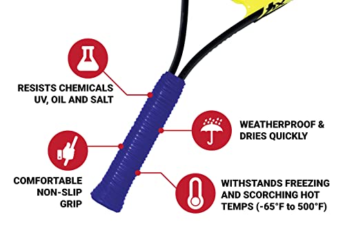 Silicone Rubber Grip Wrap for Tool Handles, Fitness and Sports Equipment - 1.7mm Thick - color: Blue